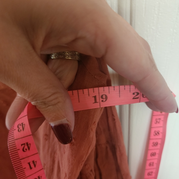 Lovestitch Dusty Rose Boho Eyelet tie top 100% cotton Size Small - Picture 7 of 7